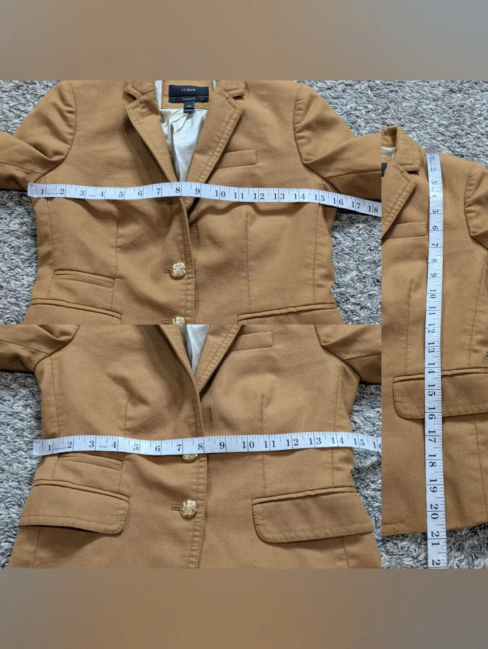 J Crew Schoolboy Brown Wool Professional Blazer 00P